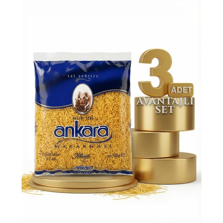 Ankara Makarna Tel Şehriye 3x500 Gr