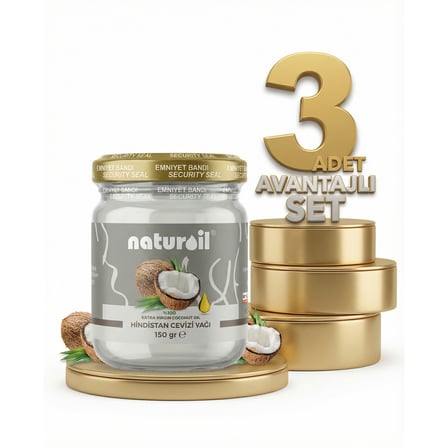 Naturoil Hindistan Cevizi Yağı 3x80 Gr