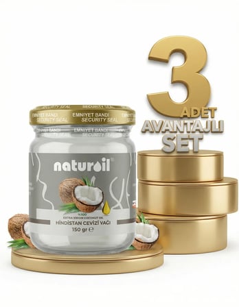 Naturoil Hindistan Cevizi Yağı 3x80 Gr