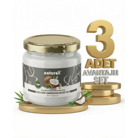 Naturoil Organik Hindistan Cevizi Yağı 3x250 Ml