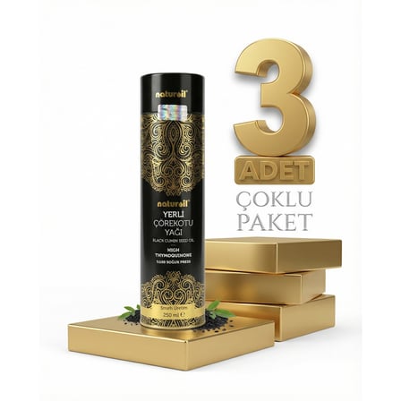 Naturoil Silindir Kutu Çörek Otu Yağı 3x250 Ml