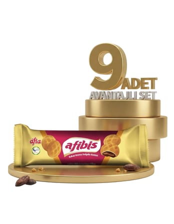 Afia Afibis Kakao Krema Dolgulu Bisküvi 9x75 Gr