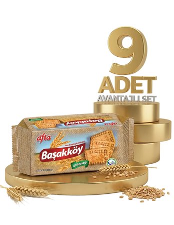 Afia Başakköy Tam Buğdaylı Bisküvi 9x110 Gr