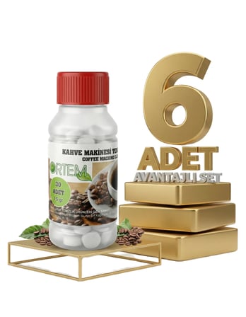 Ortem Kahve Makinesi Temizleme Tableti 30lu 45 Gr x6