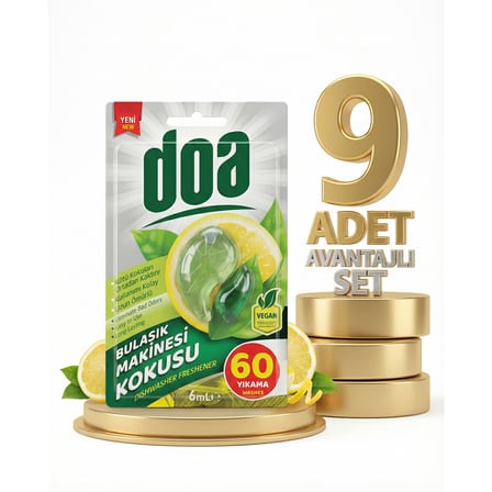 Doa Bulaşık Makinesi Kokusu 60 Yıkama 9x6 Ml