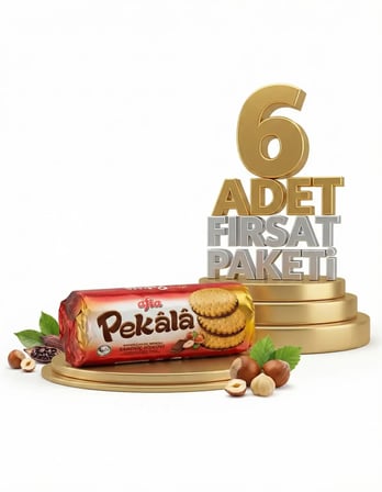 Afia Pekala Kakaolu Fındık Kremalı Sandviç Bisküvi 6x200 Gr