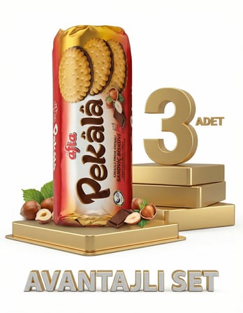 Afia Pekala Kakaolu Fındık Kremalı Sandviç Bisküvi 3x200 Gr