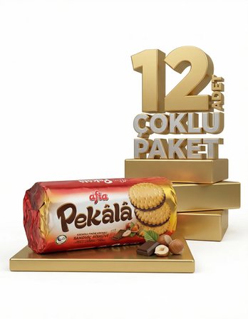 Afia Pekala Kakaolu Fındık Kremalı Sandviç Bisküvi 12x200 Gr