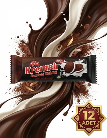 Afia Kakao Kremalı Sandviç Bisküvi 12x60 Gr