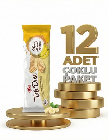 Afia Tatlı Dost Muz Kremalı Gofret 12x140 Gr