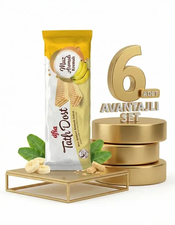 Afia Tatlı Dost Muz Kremalı Gofret 6x140 Gr