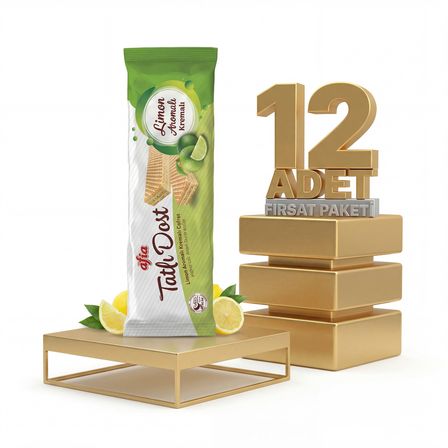 Afia Tatlı Dost Limon Kremalı Gofret 12x140 Gr