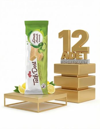 Afia Tatlı Dost Limon Kremalı Gofret 12x140 Gr