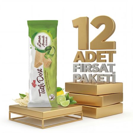 Afia Tatlı Dost Limon Kremalı Gofret 12x140 Gr