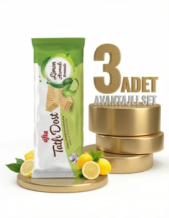 Afia Tatlı Dost Limon Kremalı Gofret 3x140 Gr