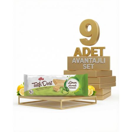 Afia Tatlı Dost Limon Kremalı Gofret 9x140 Gr