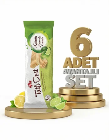 Afia Tatlı Dost Limon Kremalı Gofret 6x140 Gr