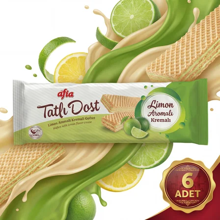 Afia Tatlı Dost Limon Kremalı Gofret 6x140 Gr