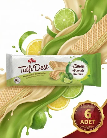 Afia Tatlı Dost Limon Kremalı Gofret 6x140 Gr