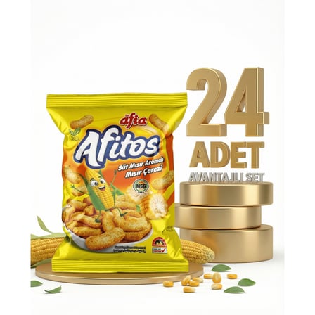 Afia Afitos Süt Aromalı Mısır Çerezi 24x50 Gr