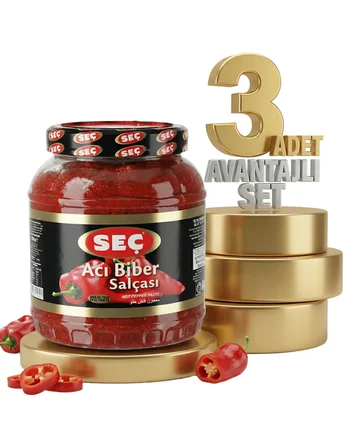 Seç Acı Biber Salçası 3x1600 Gr