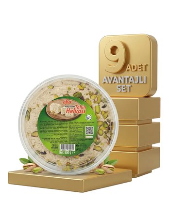 Afia Antep Fıstıklı Tahin Helvası 9x500 Gr