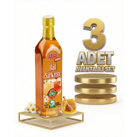 Afia Bal Sirkesi Cam Şişe 3x500 Ml