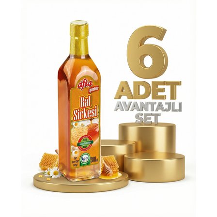Afia Bal Sirkesi Cam Şişe 6x500 Ml