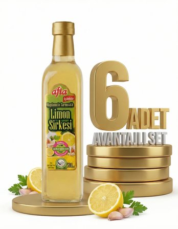 Afia Limon Sirkesi Cam Şişe 6x500 Ml