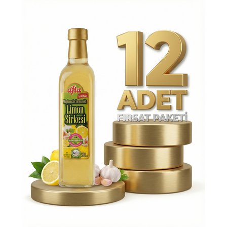 Afia Limon Sirkesi Cam Şişe 12x500 Ml