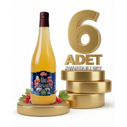 Afia Alıç Sirkesi Cam Şişe 6x1 Lt