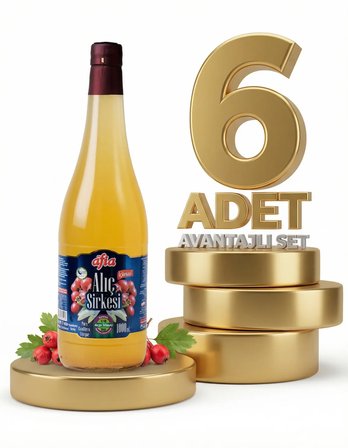 Afia Alıç Sirkesi Cam Şişe 6x1 Lt