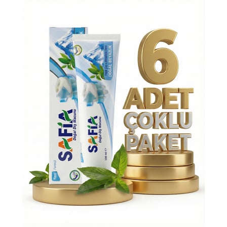 Safia Diş Macunu Yeşil Çay ve Himalaya Tuzu 6x100 ml
