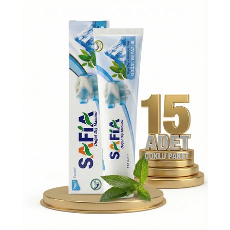 Safia Diş Macunu Yeşil Çay ve Himalaya Tuzu 15x100 ml