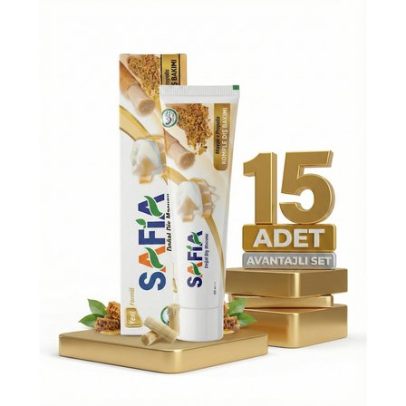 Safia Diş Macunu Misvak ve Propolis 15x60 ml