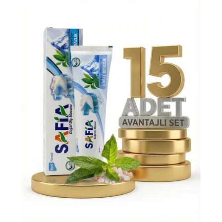 Safia Diş Macunu Yeşil Çay ve Himalaya Tuzu 15x60 ml