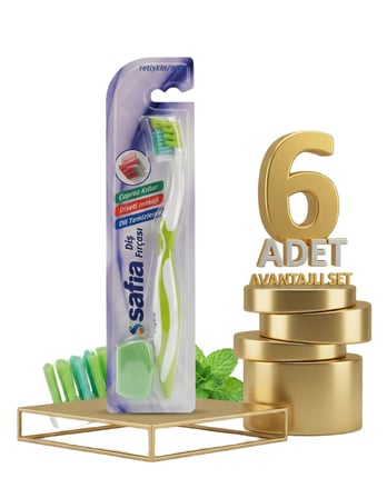 Safia Tekli Yetişkin Orta Diş Fırçası x6