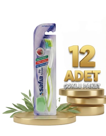 Safia Tekli Yetişkin Orta Diş Fırçası x12