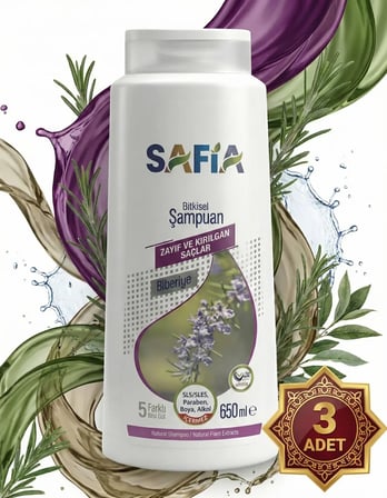 Safia Zayıf Ve Kırılgan Saçlar Şampuan 3x650 Ml