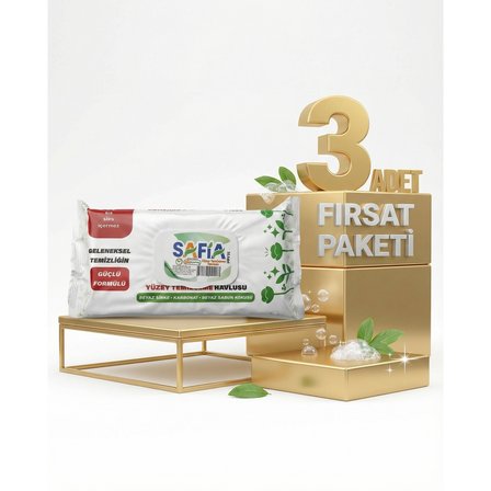 Safia Yüzey Temizleme Havlusu 3x50 Adet