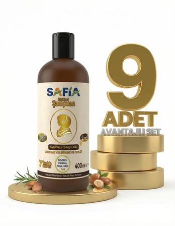 Safia Kapalı Saçlar İçin Şampuan 9x400 Ml