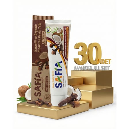 Safia Karanfil ve Hindistan Cevizli Organik Diş Macunu 30x100 Ml
