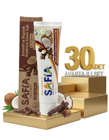 Safia Karanfil ve Hindistan Cevizli Organik Diş Macunu 30x100 Ml