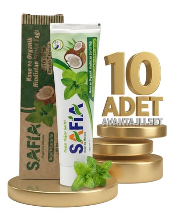 Safia Nane ve Hindistan Cevizli Organik Diş Macunu 10x100 Ml