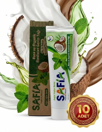 Safia Nane ve Hindistan Cevizli Organik Diş Macunu 10x100 Ml