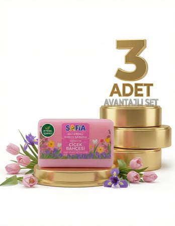 Safia Gliserinli Çiçek Bahcesi Banyo Sabunu 3x150 Gr