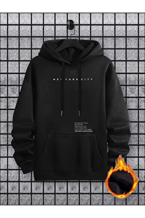 Newyorkcıty Baskılı 2 iplik İçi pamuklu Sweatshirt