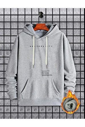 Newyorkcıty Baskılı 2 iplik İçi pamuklu Sweatshirt