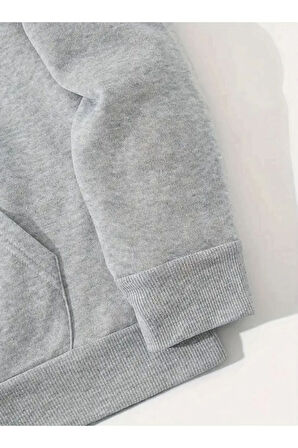 Paris Jet Desenli İçi pamuk Sweatshirt