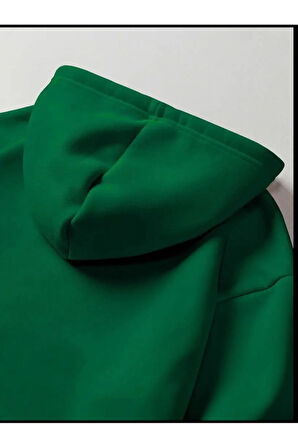 Los Angeles Desenli Kapüşonlu Cepli Sweatshirt